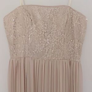 Cream formal dress, prom dress, bridal dress